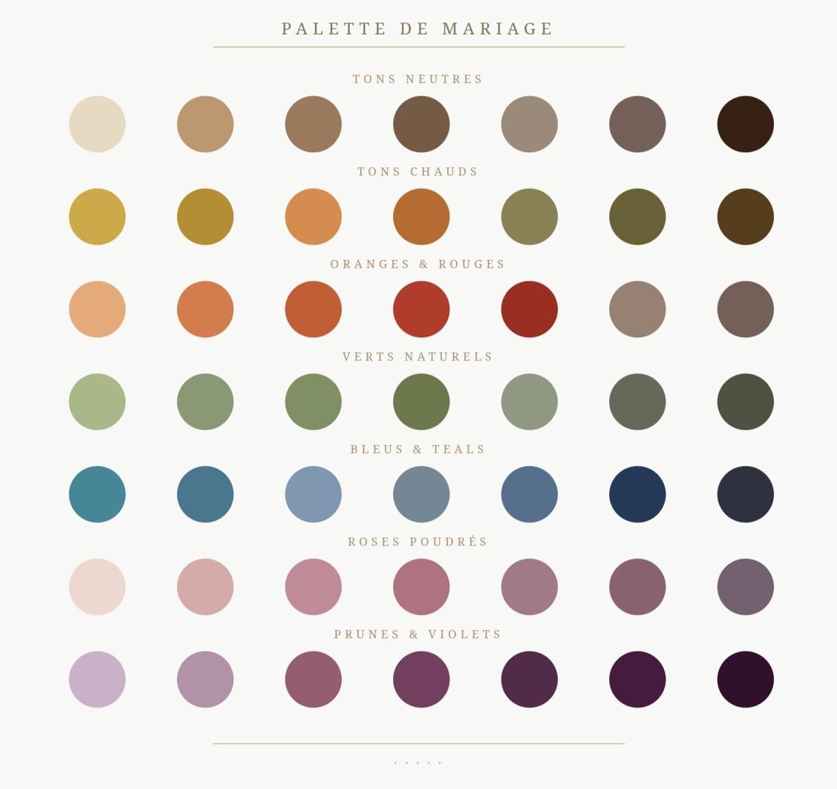 Palette de couleurs